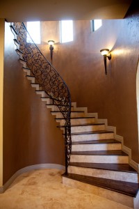San Antonio custom home stairway