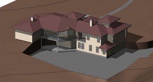 artist rendering of custom designed home