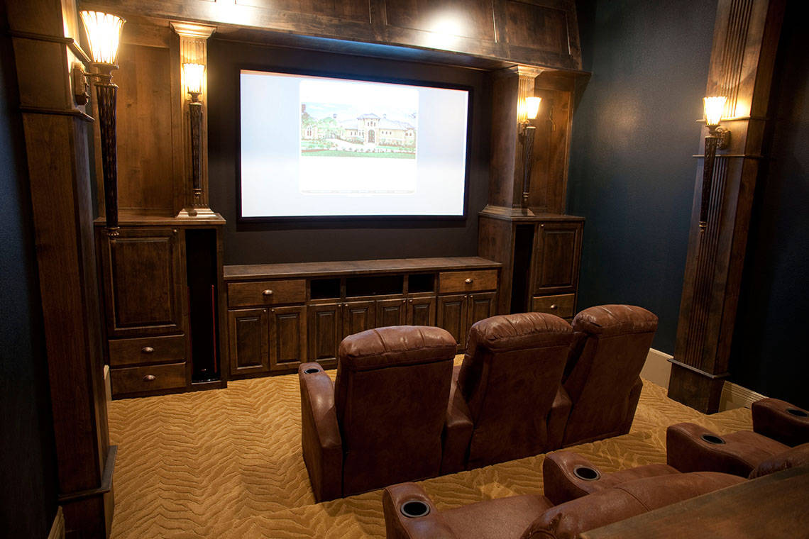 sitting area with projector