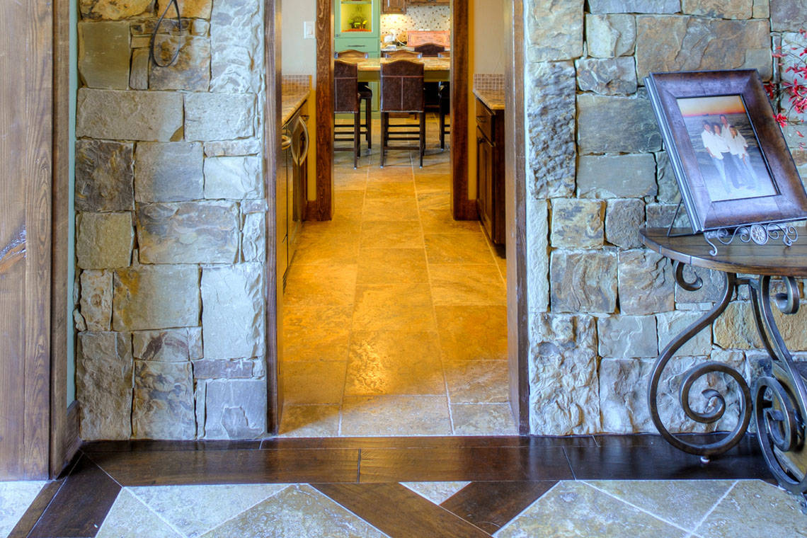 interior stone design of home